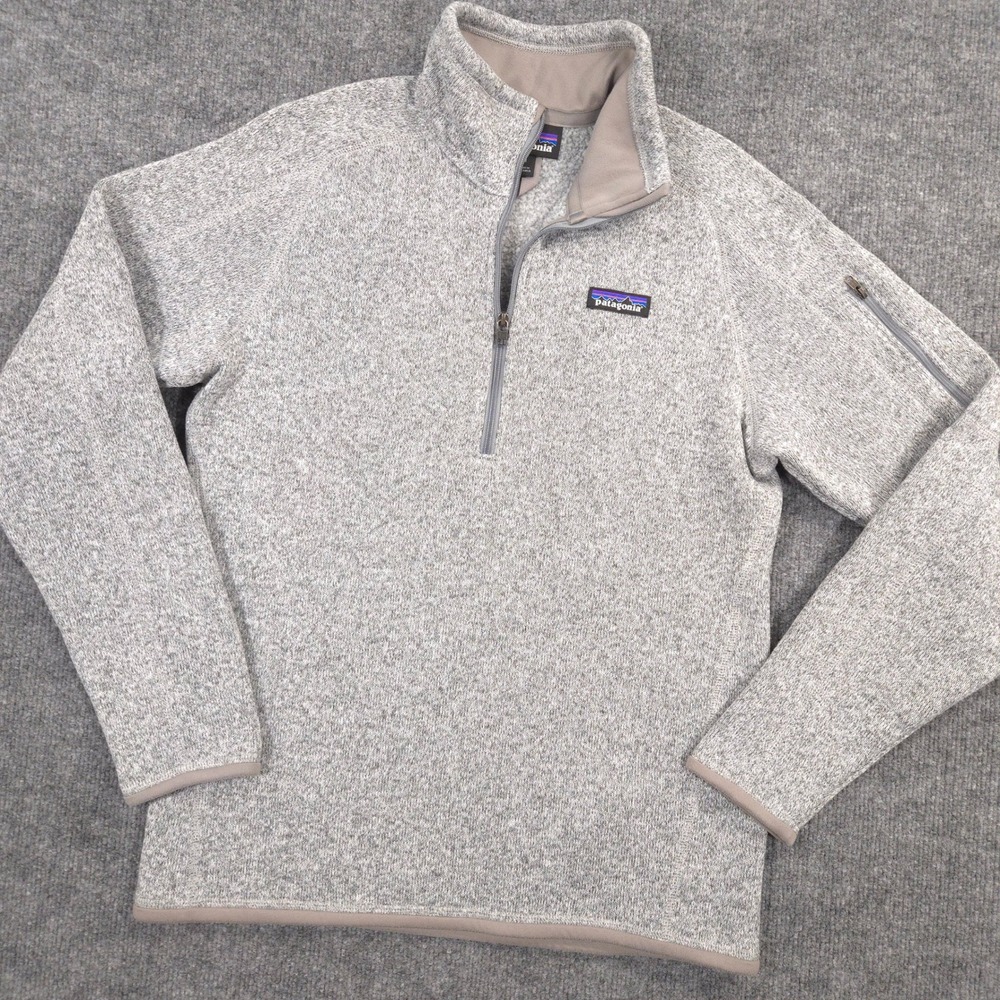 Patagonia Better Sweater 1/4-Zip Womens M Gray Heather Pullover Fleece Jacket